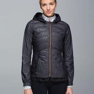 Lululemon Spring Fling Puffy Windbreaker Jacket Animal Swirl Black Size 4